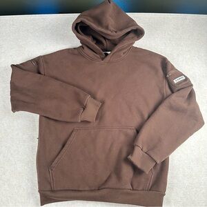 Comfrt Good Days Ahead Fleece Hoodie Soft Medium Unisex Brown